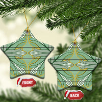 Emerald Green Khotso Mojalefa Poone Ceramic Ornament Basotho Khotso Blanket Inspired