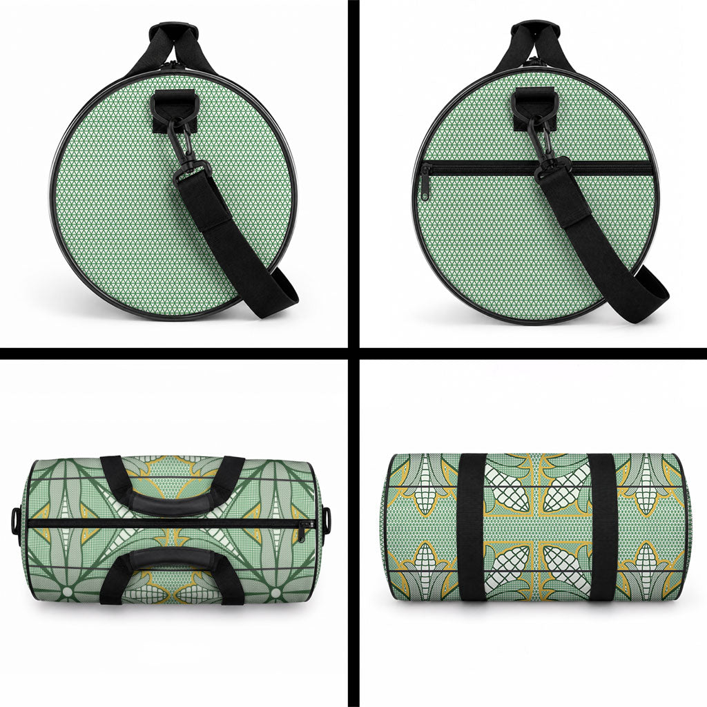 Emerald Green Khotso Mojalefa Poone Duffle Bag Basotho Khotso Blanket Inspired