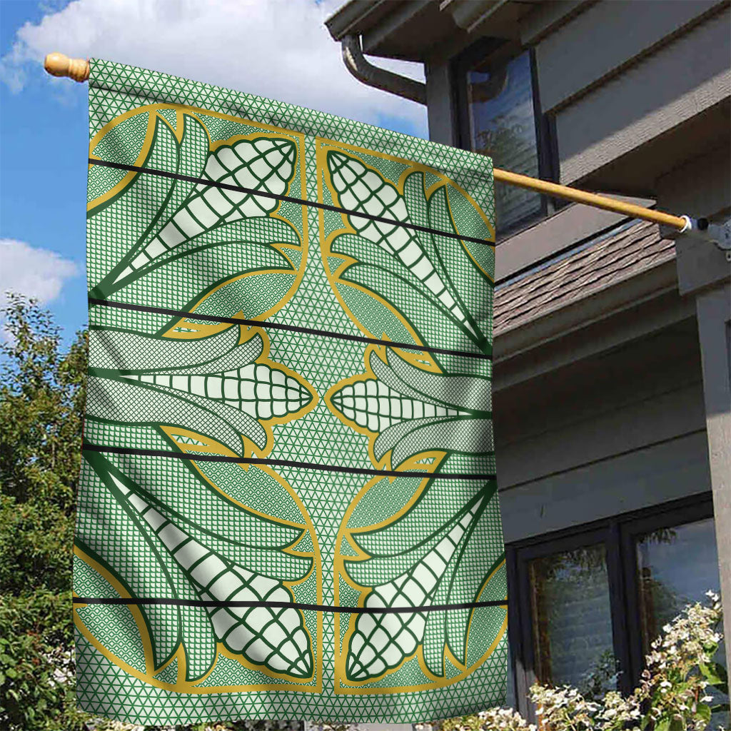 Emerald Green Khotso Mojalefa Poone Garden Flag Basotho Khotso Blanket Inspired
