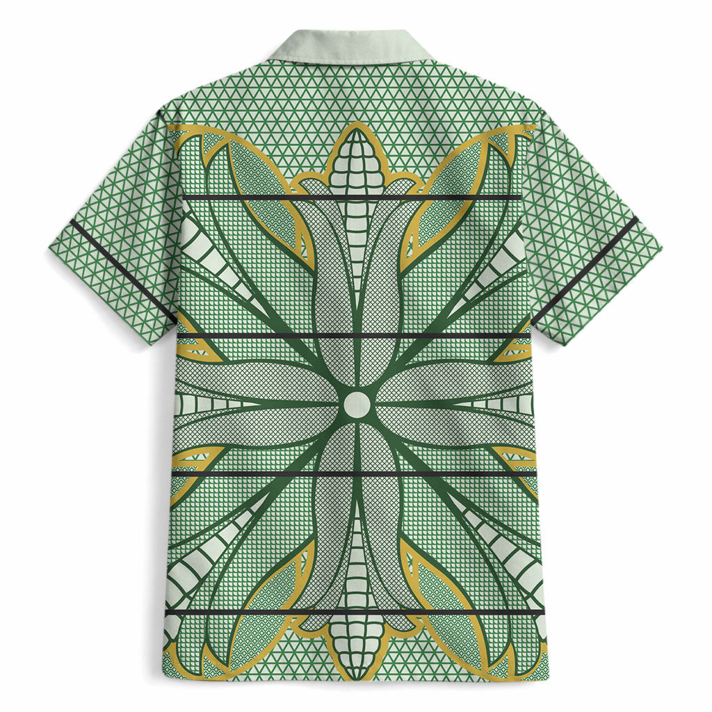 Emerald Green Khotso Mojalefa Poone Hawaiian Shirt Basotho Khotso Blanket Inspired