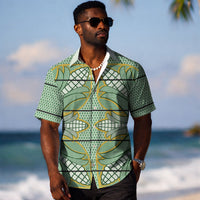 Emerald Green Khotso Mojalefa Poone Hawaiian Shirt Basotho Khotso Blanket Inspired