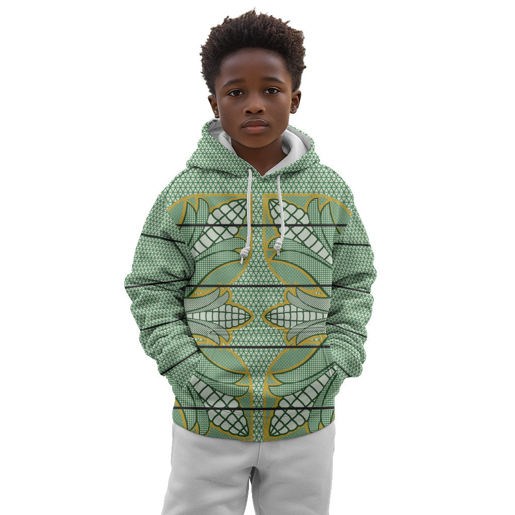 Emerald Green Khotso Mojalefa Poone Kid Hoodie Basotho Khotso Blanket Inspired