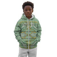 Emerald Green Khotso Mojalefa Poone Kid Hoodie Basotho Khotso Blanket Inspired