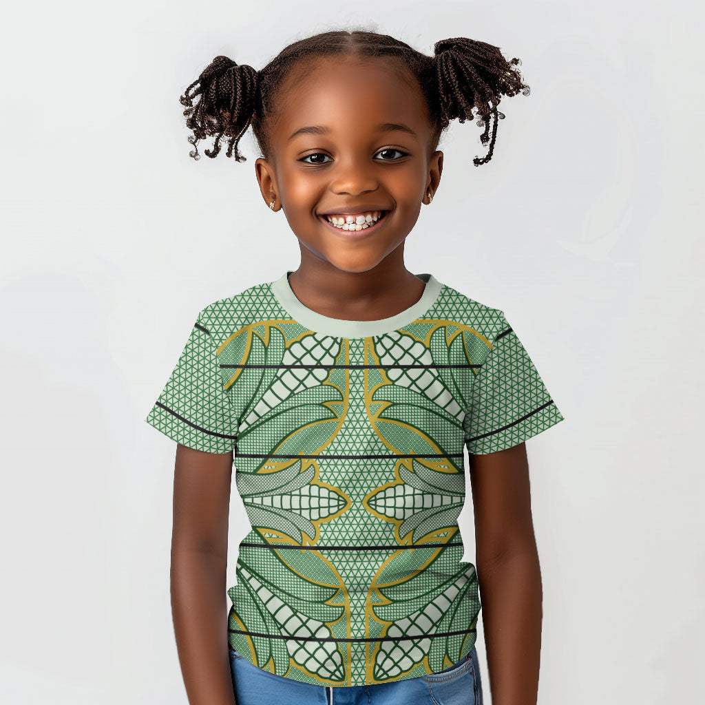 Emerald Green Khotso Mojalefa Poone Kid T shirt Basotho Khotso Blanket Inspired
