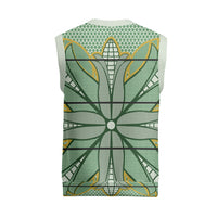 Emerald Green Khotso Mojalefa Poone Christmas Knitted V-Neck Vest Basotho Khotso Blanket Inspired