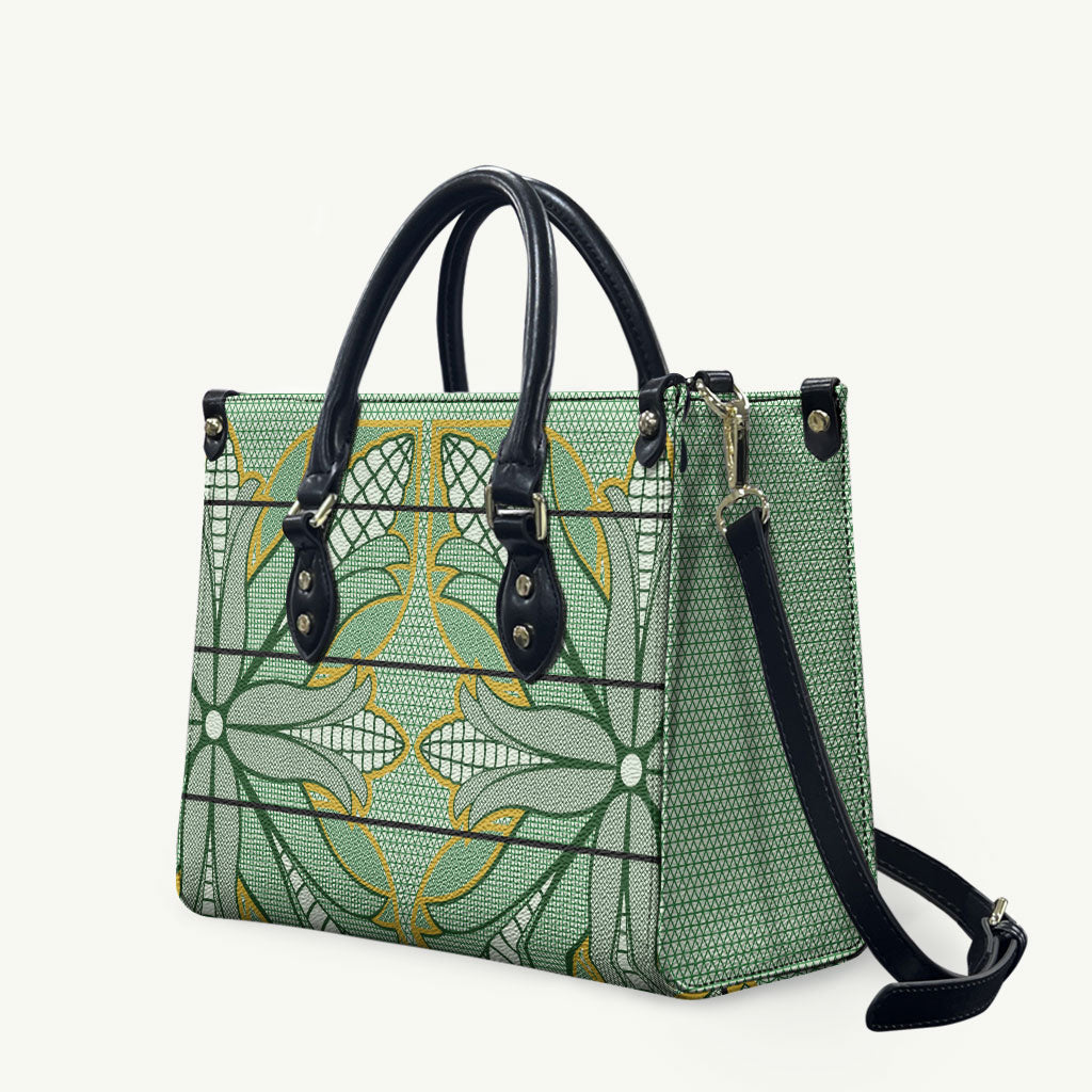 Emerald Green Khotso Mojalefa Poone Leather Bag Basotho Khotso Blanket Inspired
