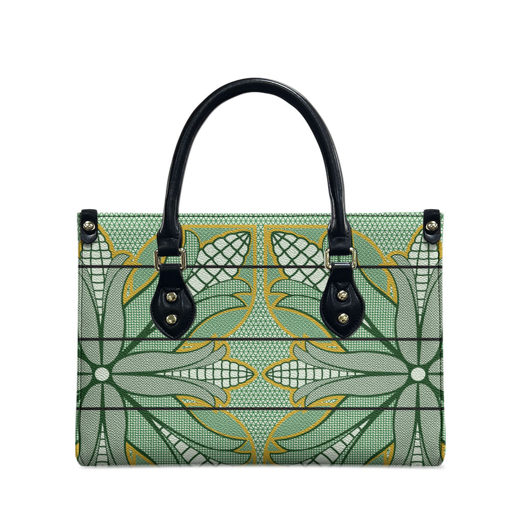 Emerald Green Khotso Mojalefa Poone Leather Bag Basotho Khotso Blanket Inspired