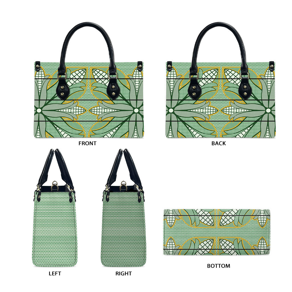 Emerald Green Khotso Mojalefa Poone Leather Bag Basotho Khotso Blanket Inspired