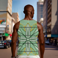 Emerald Green Khotso Mojalefa Poone Men Tank Top Basotho Khotso Blanket Inspired