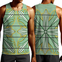 Emerald Green Khotso Mojalefa Poone Men Tank Top Basotho Khotso Blanket Inspired