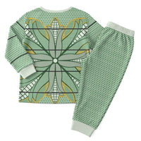 Emerald Green Khotso Mojalefa Poone Christmas Pajama Set Basotho Khotso Blanket Inspired