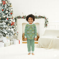 Emerald Green Khotso Mojalefa Poone Christmas Pajama Set Basotho Khotso Blanket Inspired