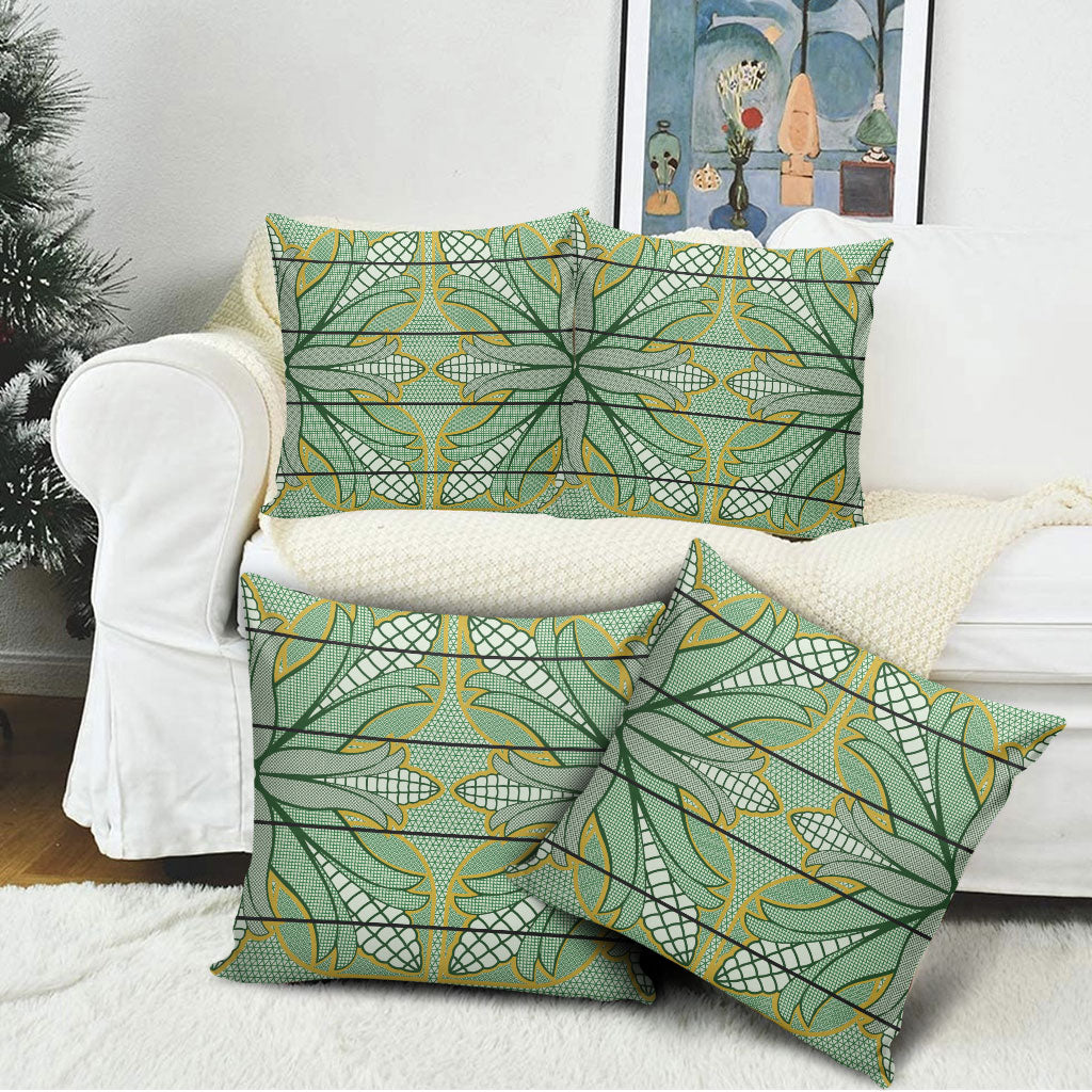 Emerald Green Khotso Mojalefa Poone Pillow Cover Basotho Khotso Blanket Inspired