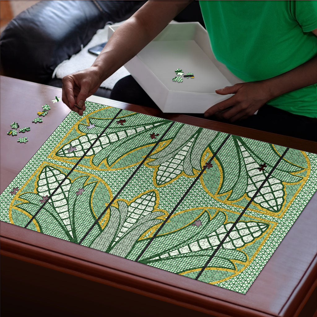Emerald Green Khotso Mojalefa Poone Puzzle Basotho Khotso Blanket Inspired