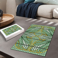 Emerald Green Khotso Mojalefa Poone Puzzle Basotho Khotso Blanket Inspired
