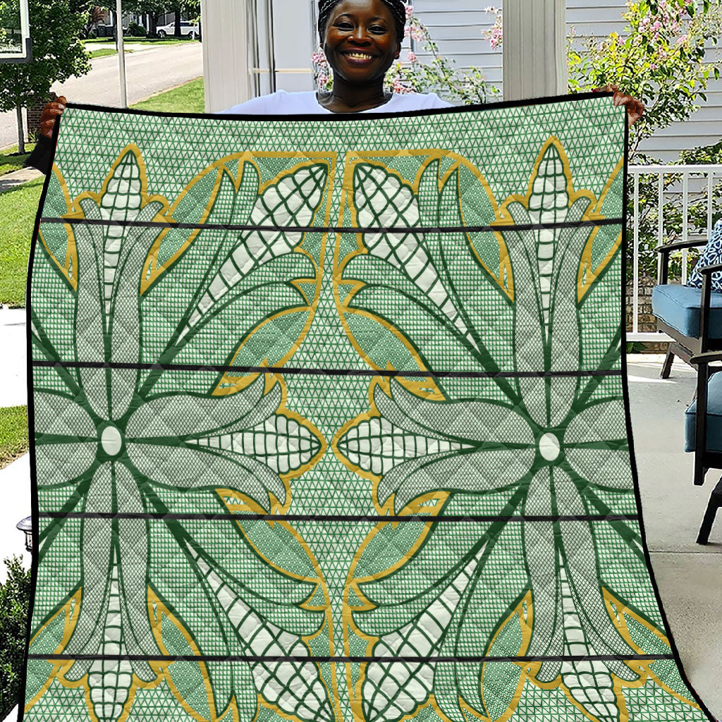 Emerald Green Khotso Mojalefa Poone Quilt Basotho Khotso Blanket Inspired