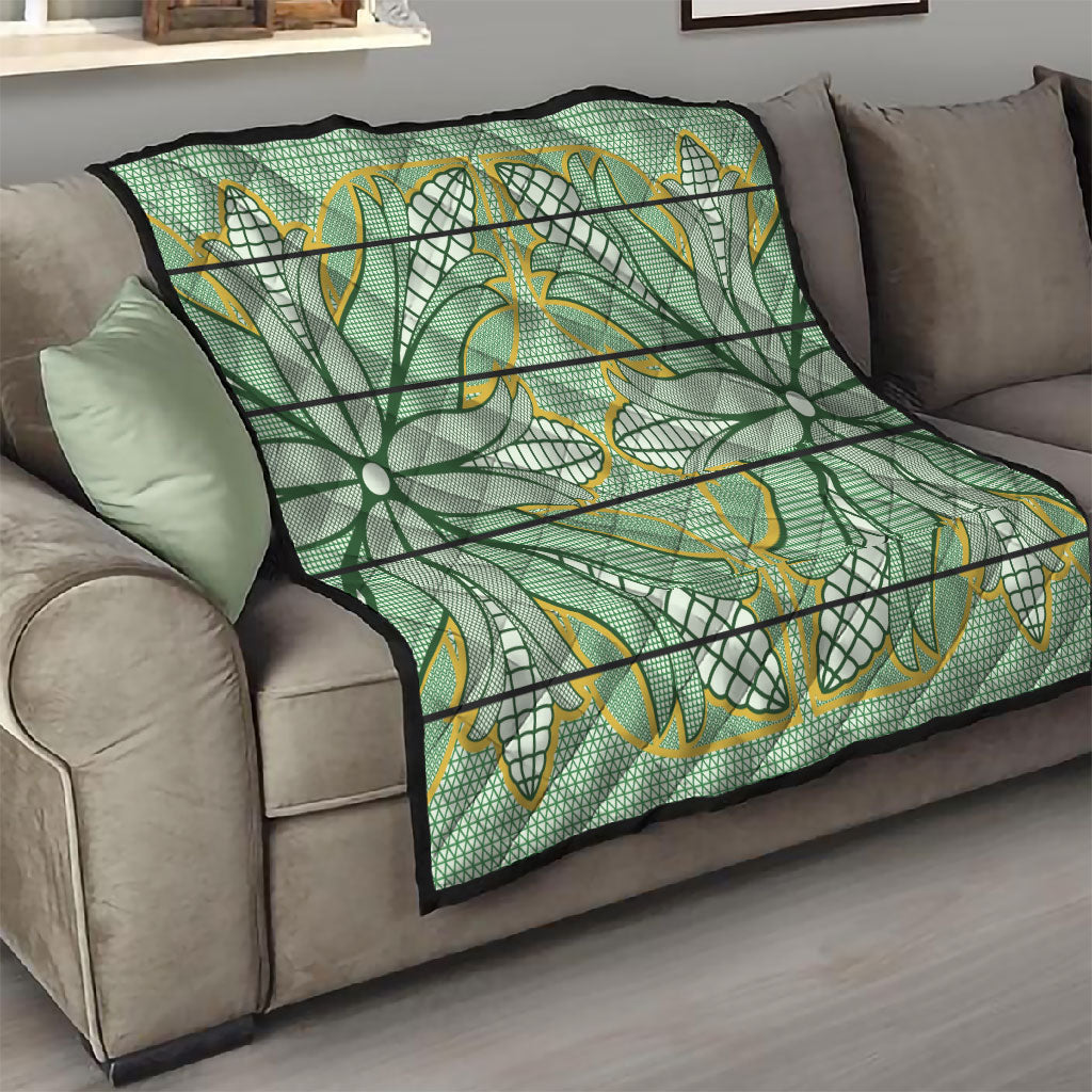 Emerald Green Khotso Mojalefa Poone Quilt Basotho Khotso Blanket Inspired