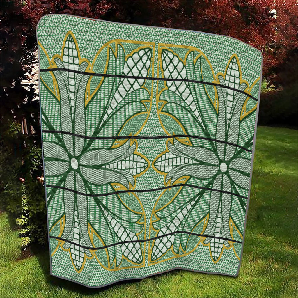 Emerald Green Khotso Mojalefa Poone Quilt Basotho Khotso Blanket Inspired