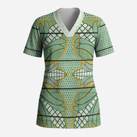 Emerald Green Khotso Mojalefa Poone Scrub Top Basotho Khotso Blanket Inspired