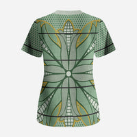 Emerald Green Khotso Mojalefa Poone Scrub Top Basotho Khotso Blanket Inspired