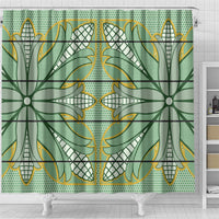Emerald Green Khotso Mojalefa Poone Shower Curtain Basotho Khotso Blanket Inspired