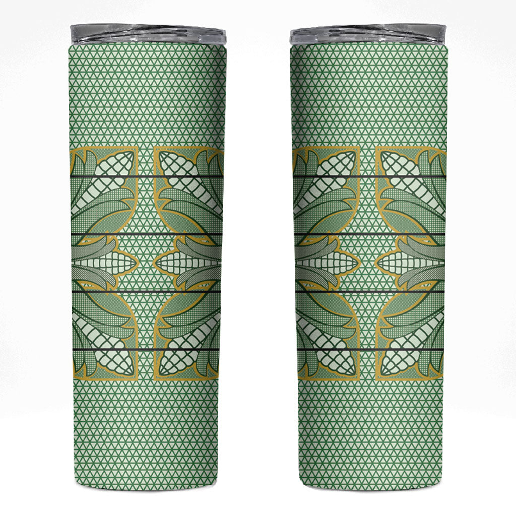Emerald Green Khotso Mojalefa Poone Skinny Tumbler Basotho Khotso Blanket Inspired