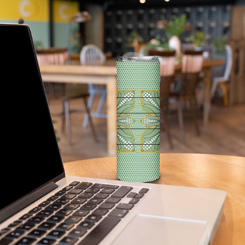Emerald Green Khotso Mojalefa Poone Skinny Tumbler Basotho Khotso Blanket Inspired