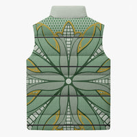 Emerald Green Khotso Mojalefa Poone Sleeveless Puffer Jacket Basotho Khotso Blanket Inspired