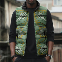 Emerald Green Khotso Mojalefa Poone Sleeveless Puffer Jacket Basotho Khotso Blanket Inspired