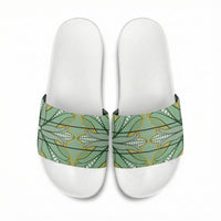 Emerald Green Khotso Mojalefa Poone Slide Sandals Basotho Khotso Blanket Inspired