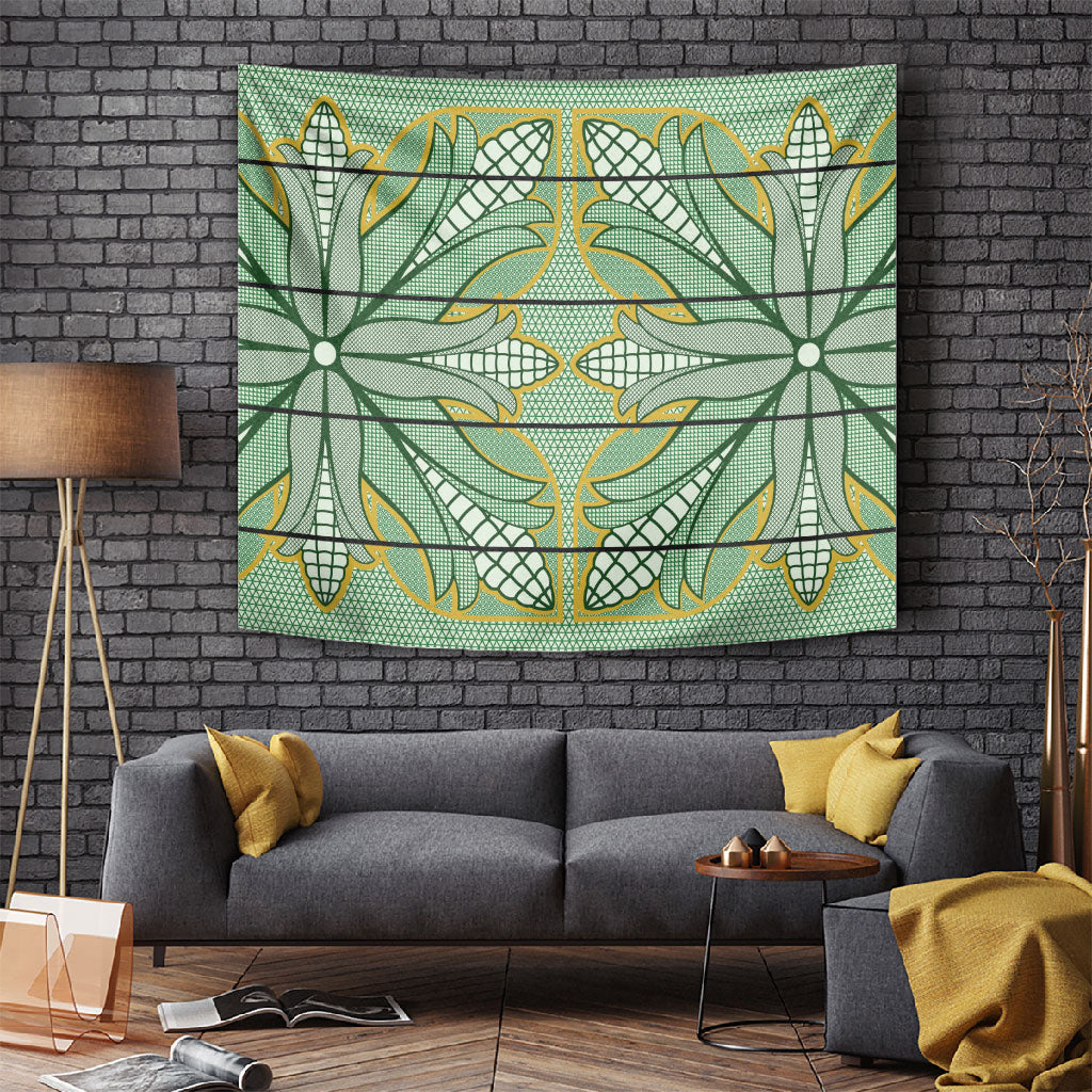 Emerald Green Khotso Mojalefa Poone Tapestry Basotho Khotso Blanket Inspired