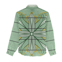 Emerald Green Khotso Mojalefa Poone Women Casual Shirt Basotho Khotso Blanket Inspired