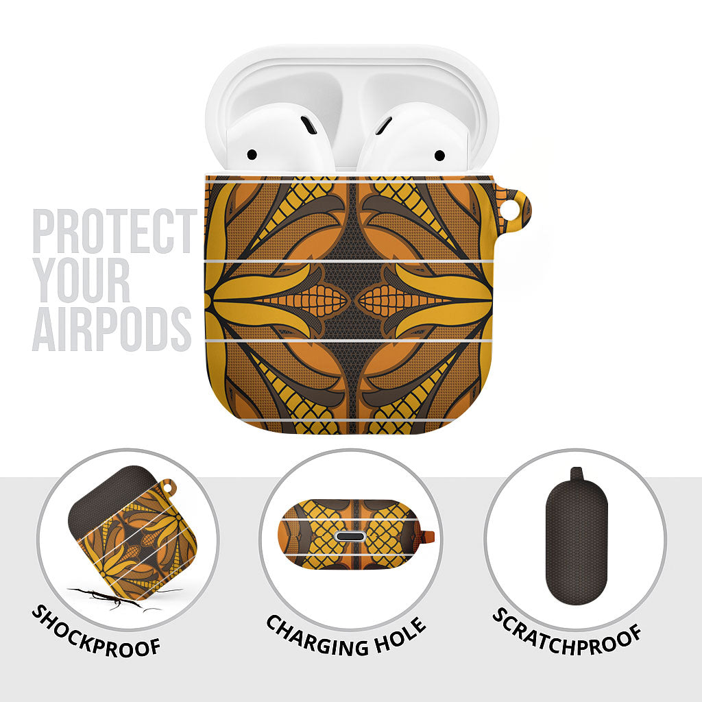 Old Gold Khotso Mojalefa Poone AirPods Case Basotho Khotso Blanket Inspired