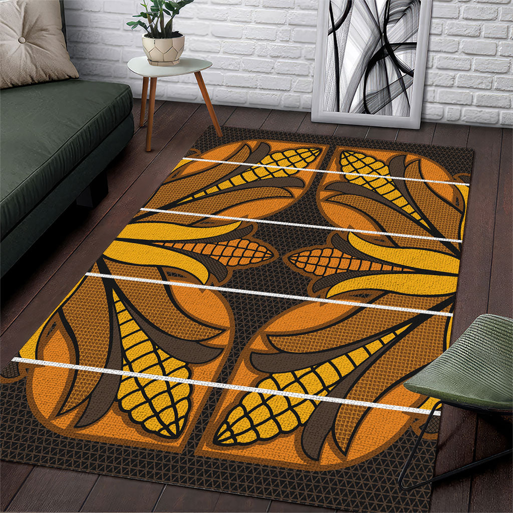 Old Gold Khotso Mojalefa Poone Area Rug Basotho Khotso Blanket Inspired