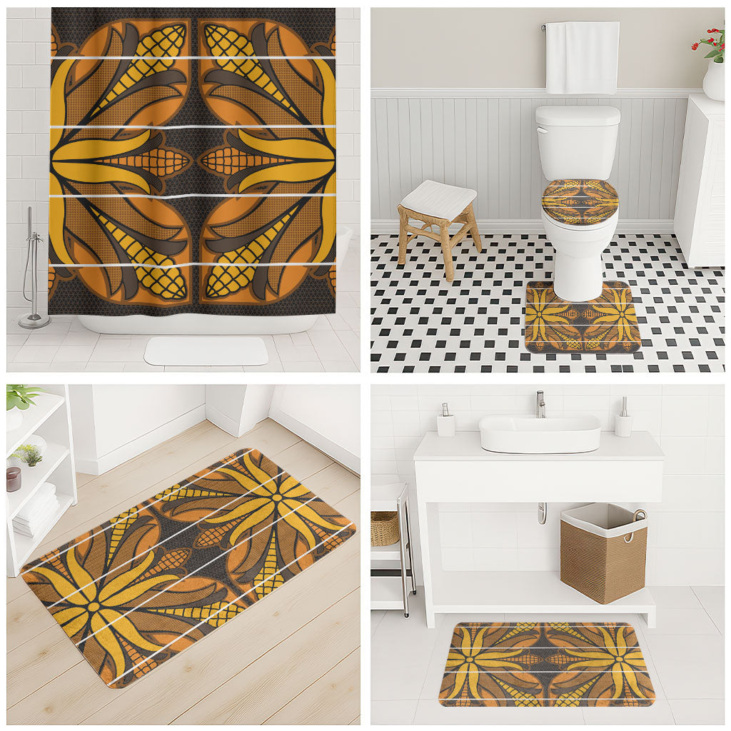 Old Gold Khotso Mojalefa Poone Bathroom Set Basotho Khotso Blanket Inspired