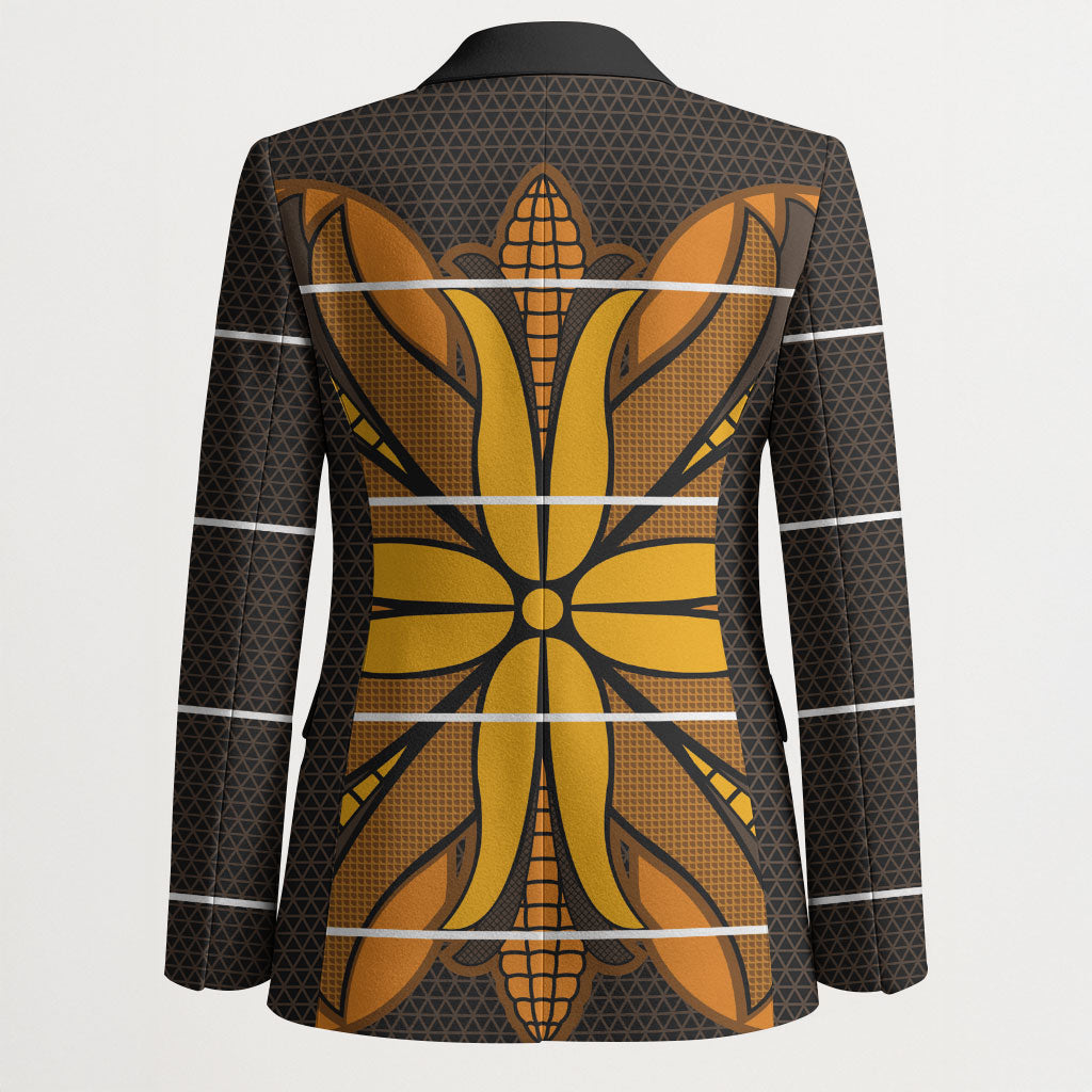 Old Gold Khotso Mojalefa Poone Blazer Basotho Khotso Blanket Inspired
