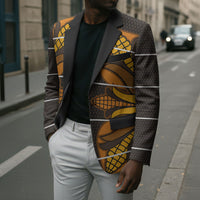 Old Gold Khotso Mojalefa Poone Blazer Basotho Khotso Blanket Inspired