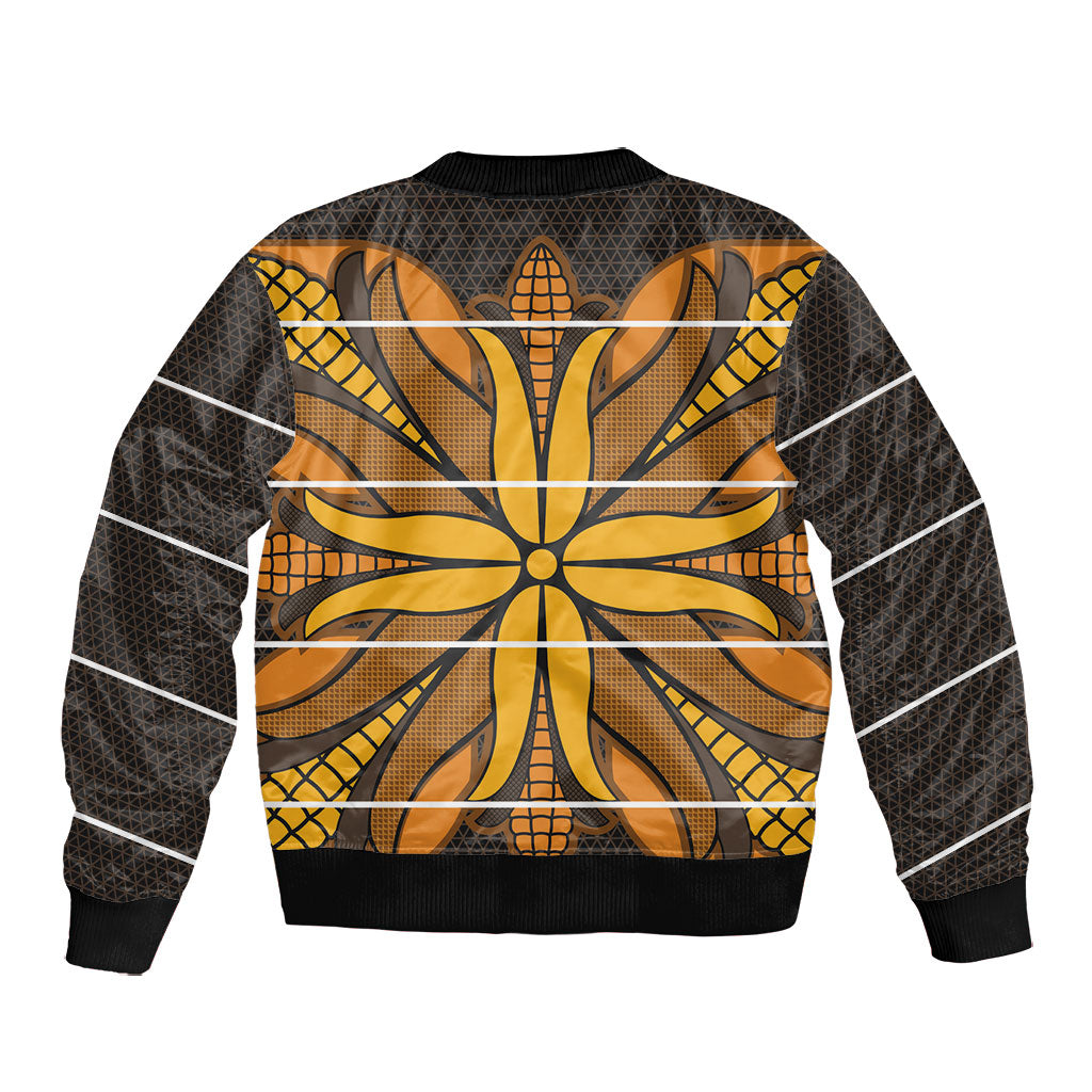 Old Gold Khotso Mojalefa Poone Bomber Jacket Basotho Khotso Blanket Inspired