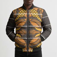 Old Gold Khotso Mojalefa Poone Bomber Puffer Jacket Basotho Khotso Blanket Inspired