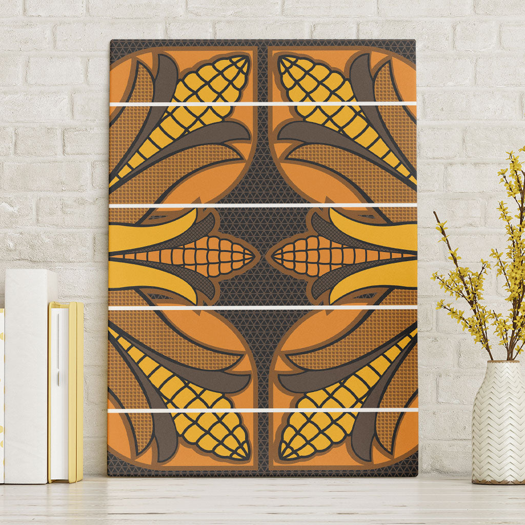 Old Gold Khotso Mojalefa Poone Canvas Wall Art Basotho Khotso Blanket Inspired