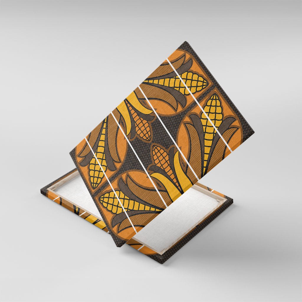 Old Gold Khotso Mojalefa Poone Canvas Wall Art Basotho Khotso Blanket Inspired