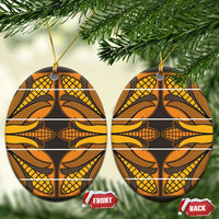 Old Gold Khotso Mojalefa Poone Ceramic Ornament Basotho Khotso Blanket Inspired