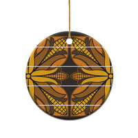 Old Gold Khotso Mojalefa Poone Ceramic Ornament Basotho Khotso Blanket Inspired
