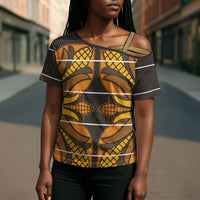 Old Gold Khotso Mojalefa Poone Cross Shoulder Shirt Basotho Khotso Blanket Inspired