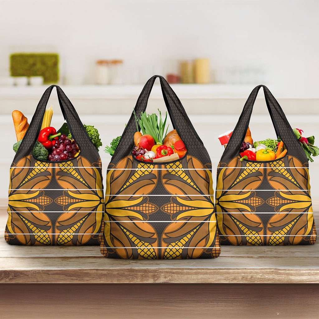 Old Gold Khotso Mojalefa Poone Grocery Bag Basotho Khotso Blanket Inspired