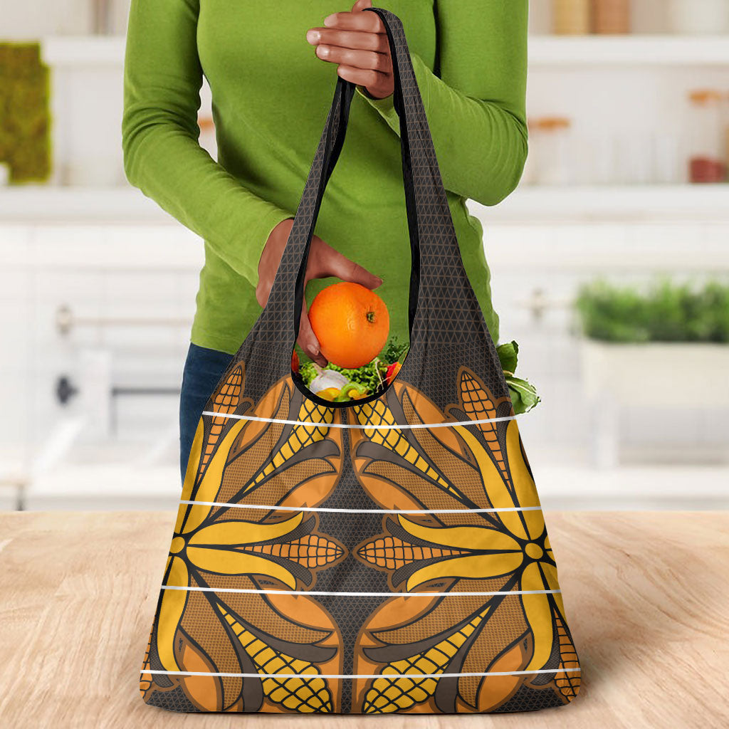 Old Gold Khotso Mojalefa Poone Grocery Bag Basotho Khotso Blanket Inspired