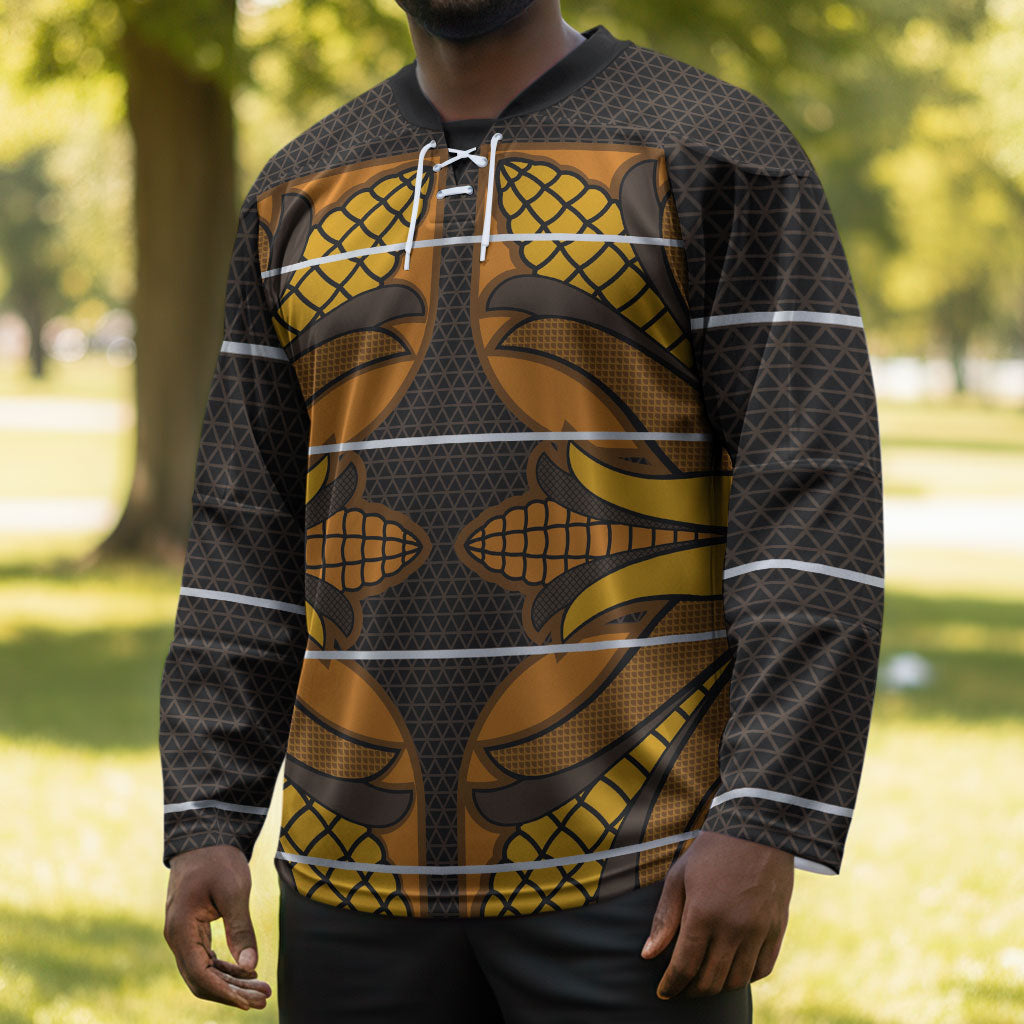 Old Gold Khotso Mojalefa Poone Hockey Jersey Basotho Khotso Blanket Inspired