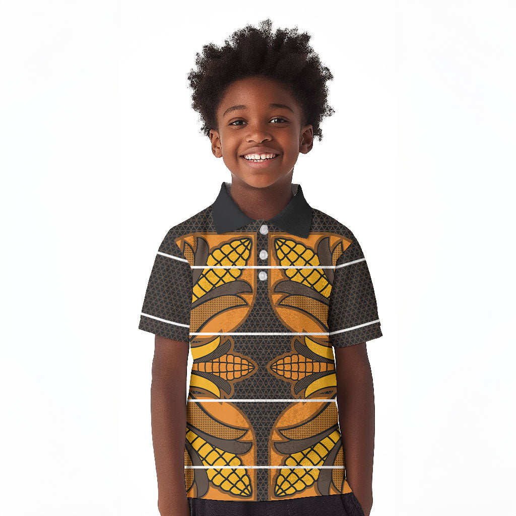 Old Gold Khotso Mojalefa Poone Kid Polo Shirt Basotho Khotso Blanket Inspired
