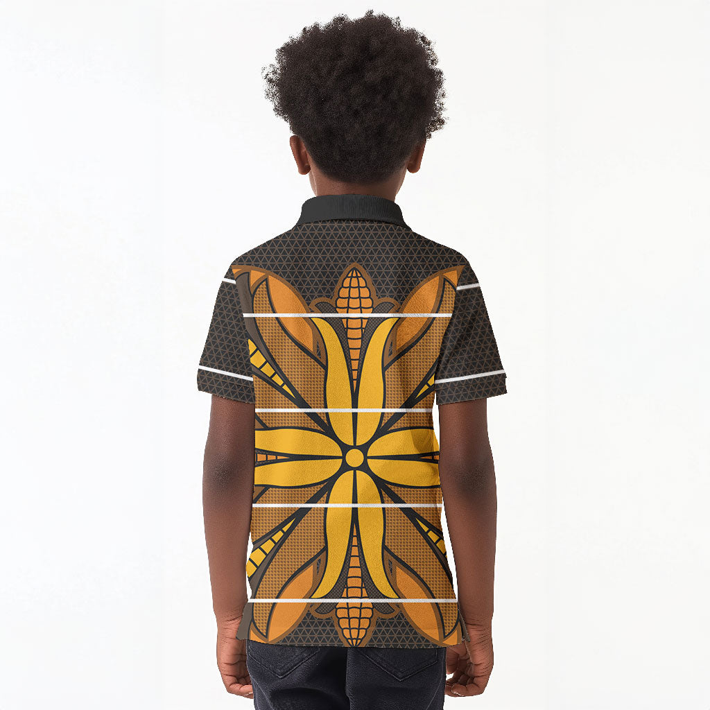 Old Gold Khotso Mojalefa Poone Kid Polo Shirt Basotho Khotso Blanket Inspired