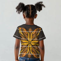 Old Gold Khotso Mojalefa Poone Kid T shirt Basotho Khotso Blanket Inspired